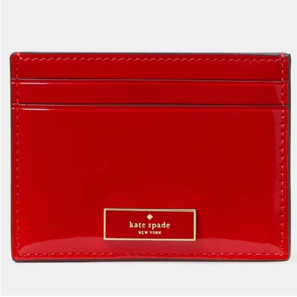 Kate Spade Bridget Patent Small Slim Card Holder NWT